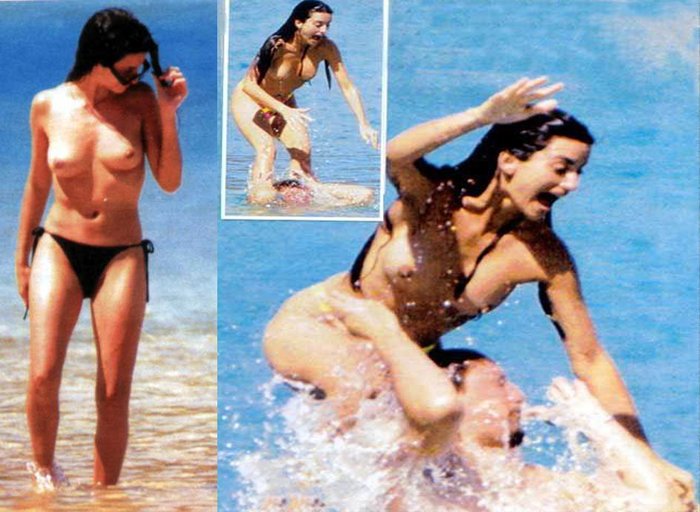 Penélope Cruz Enseña Tetas Playa Topless Robado