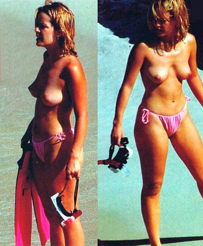 María Adánez Pillada Topless Playa 2