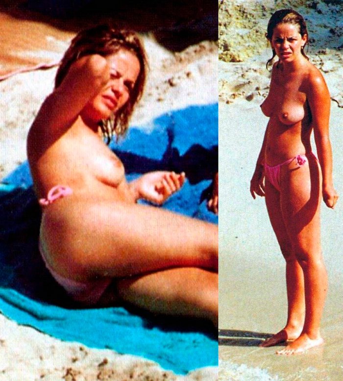 María Adánez Pillada Topless Playa 3