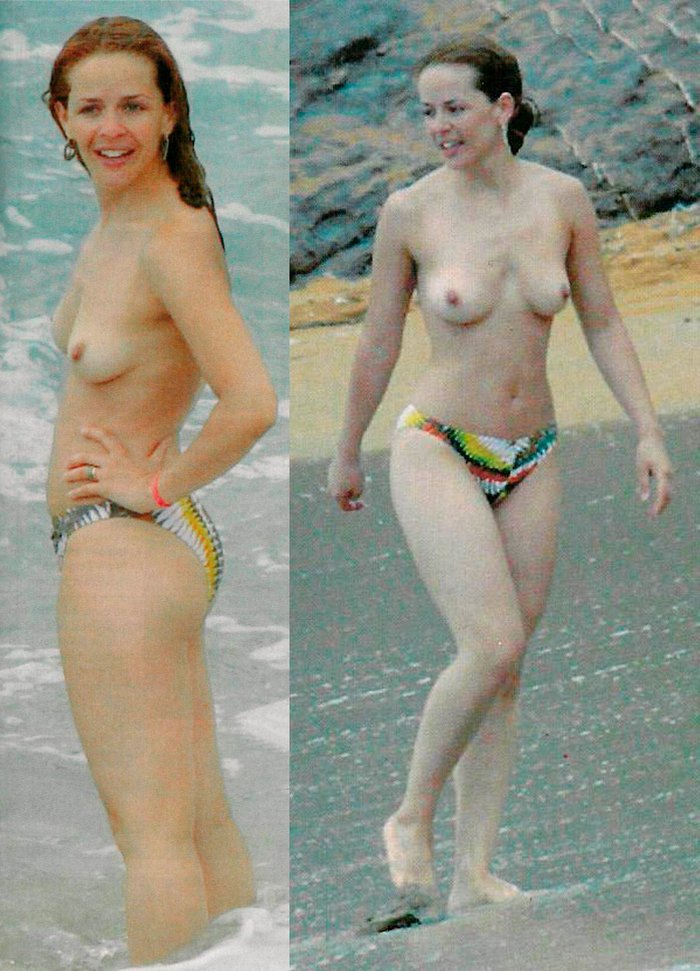María Adánez Pillada Topless Playa 4