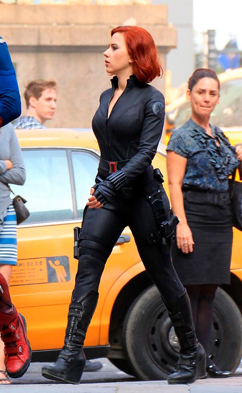 Scarlett Johansson Traje Negro Natasha Romanoff Viuda Negra