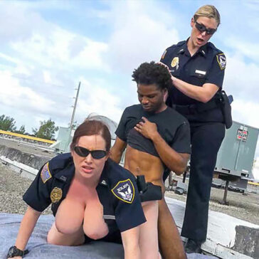 Black Patrol Mujeres Policías Abusando Sexualmente Delincuentes Negros