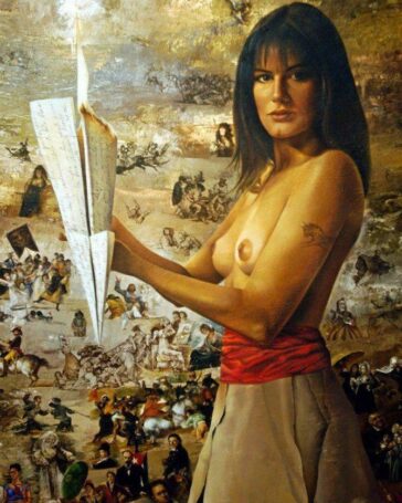 Letizia Ortiz Cuadro Semidesnuda